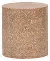 Skammel i brun terrazzo Ø37 x H40 cm